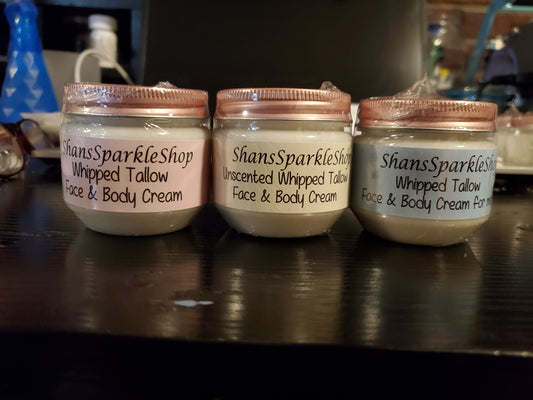 Whipped tallow face and body cream