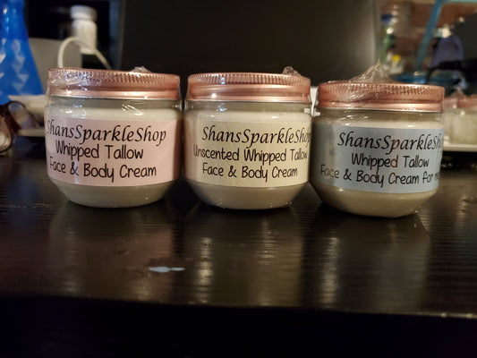 Whipped tallow face and body cream