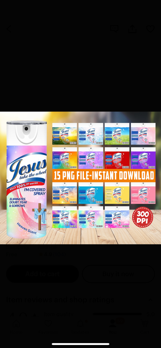 Jesus take the wheel spray