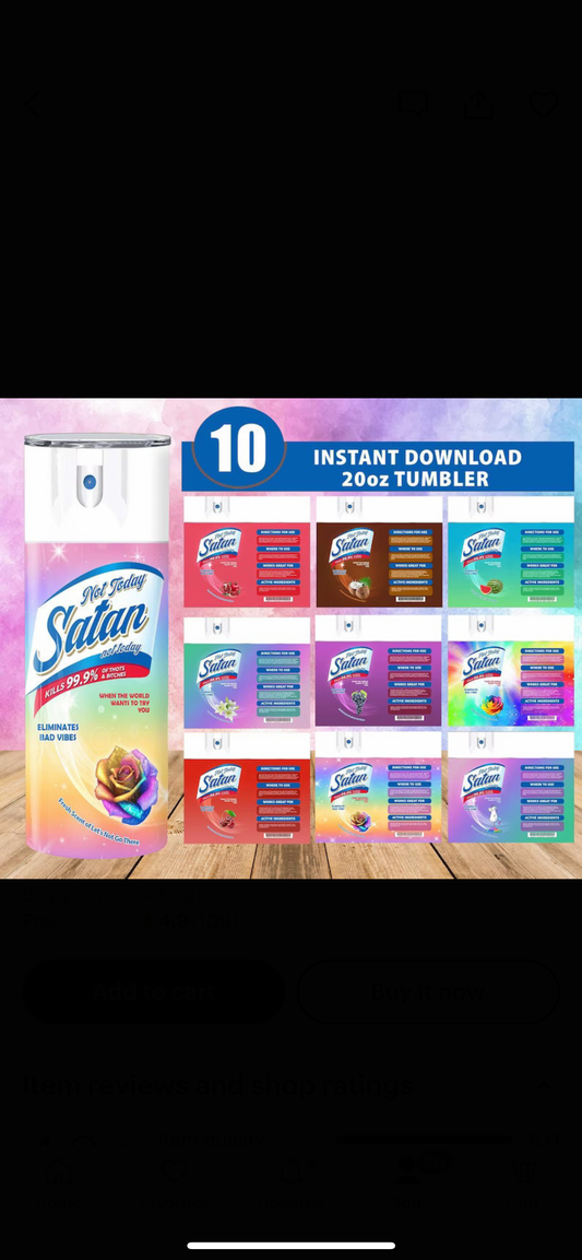 Not Today Satan Spray