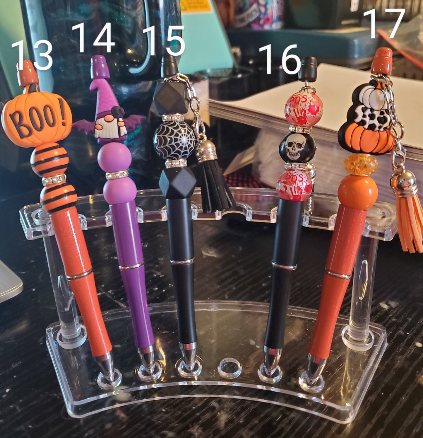 Halloween beaded pens