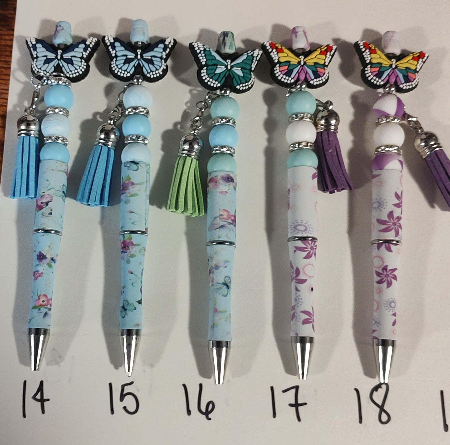 Beaded Butterfly pens Collection