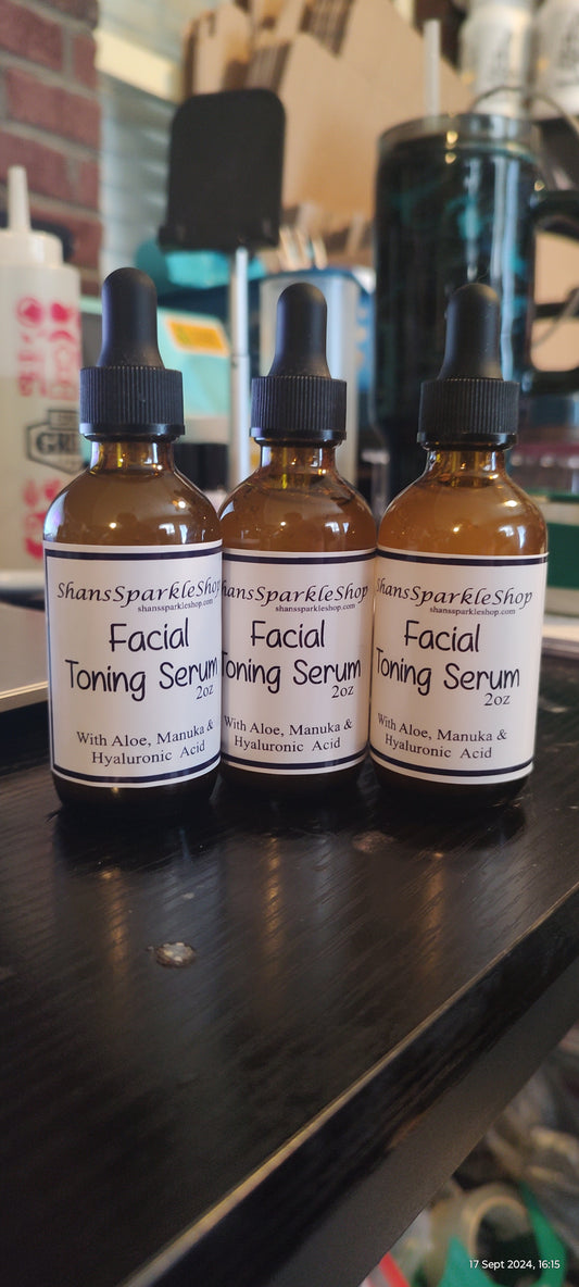 *FACIAL TONING SERUM WITH HYALURONIC ACID